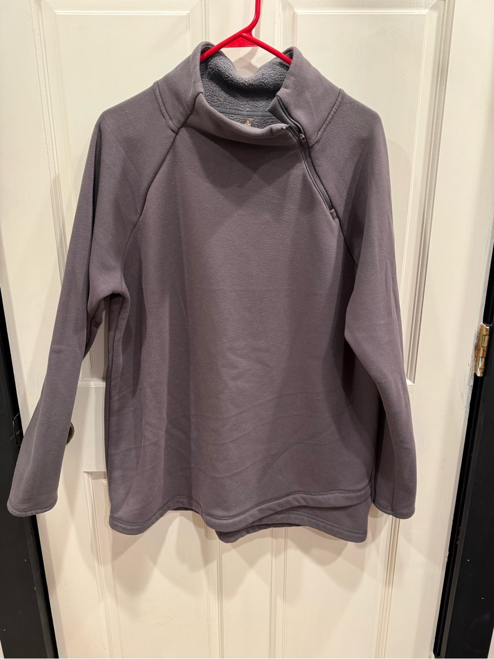 Cozy Heather Gray Quarter-Zip Fleece Pullover